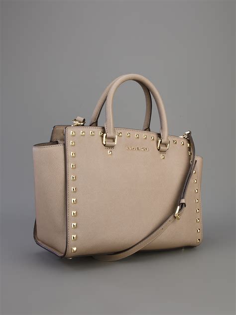 michael kors selma studded medium convertible satchel|MICHAEL Michael Kors Medium Studded Selma Satchel .